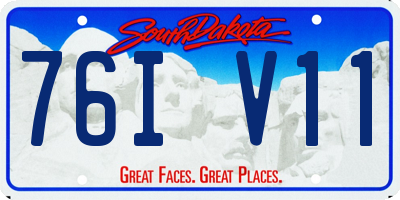 SD license plate 76IV11