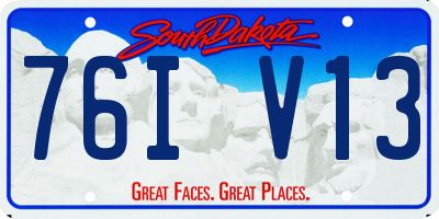 SD license plate 76IV13