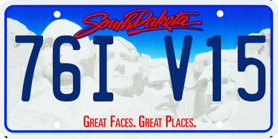 SD license plate 76IV15