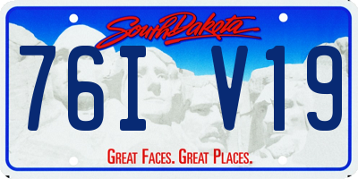 SD license plate 76IV19