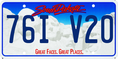 SD license plate 76IV20