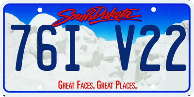SD license plate 76IV22