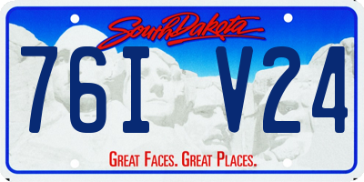 SD license plate 76IV24