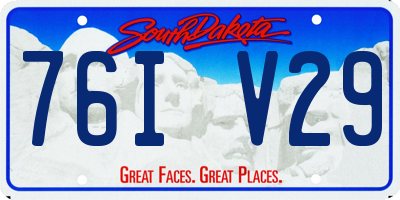 SD license plate 76IV29