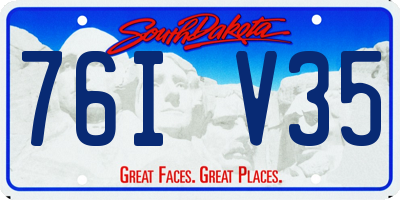 SD license plate 76IV35
