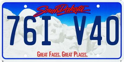 SD license plate 76IV40
