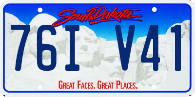 SD license plate 76IV41