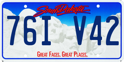 SD license plate 76IV42