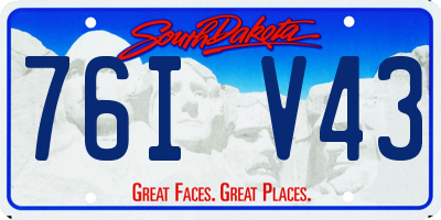 SD license plate 76IV43