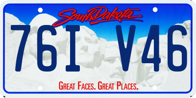SD license plate 76IV46