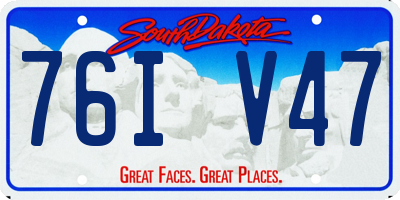 SD license plate 76IV47