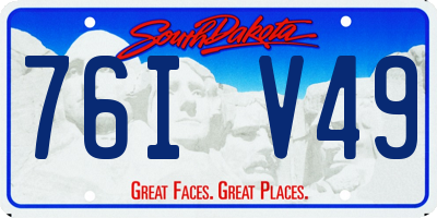 SD license plate 76IV49