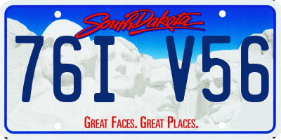 SD license plate 76IV56