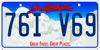 SD license plate 76IV69