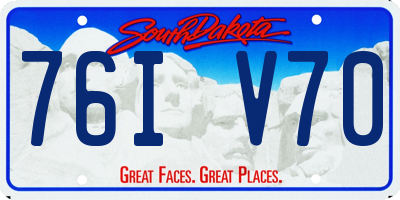 SD license plate 76IV70