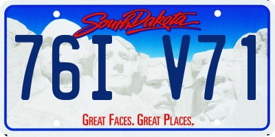 SD license plate 76IV71