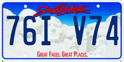 SD license plate 76IV74