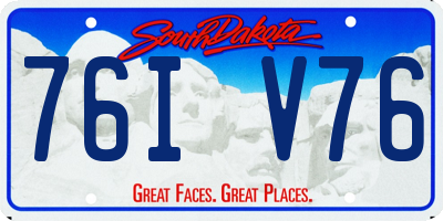 SD license plate 76IV76