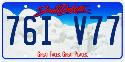 SD license plate 76IV77
