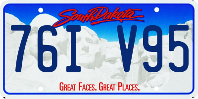 SD license plate 76IV95