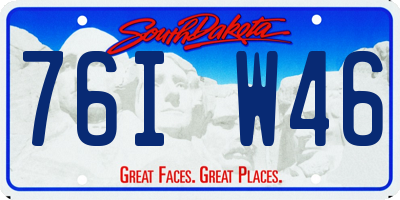 SD license plate 76IW46