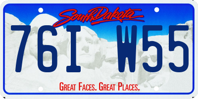 SD license plate 76IW55