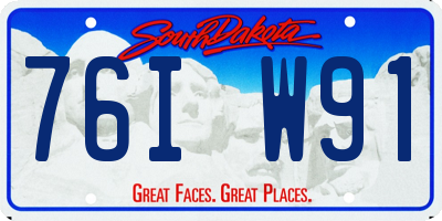 SD license plate 76IW91
