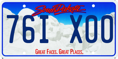 SD license plate 76IX00