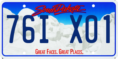 SD license plate 76IX01