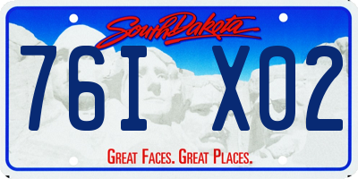 SD license plate 76IX02