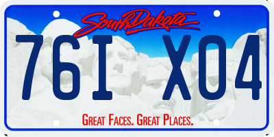 SD license plate 76IX04