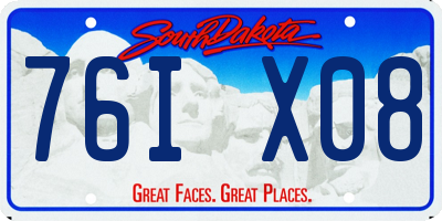 SD license plate 76IX08