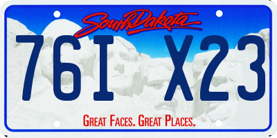 SD license plate 76IX23