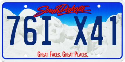 SD license plate 76IX41