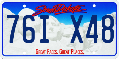 SD license plate 76IX48