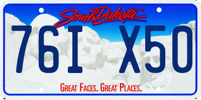 SD license plate 76IX50