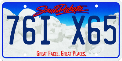 SD license plate 76IX65