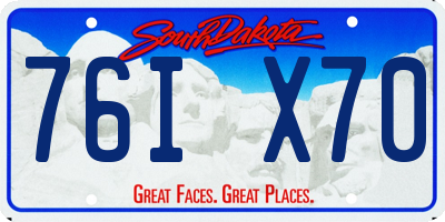 SD license plate 76IX70