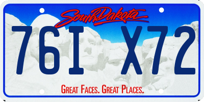 SD license plate 76IX72