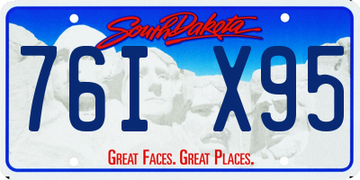 SD license plate 76IX95
