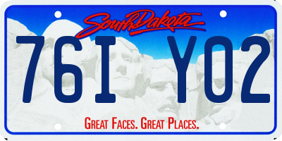 SD license plate 76IY02
