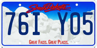 SD license plate 76IY05