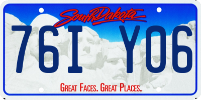 SD license plate 76IY06