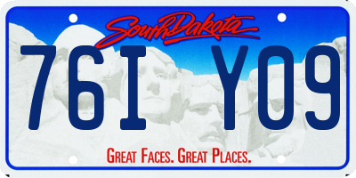 SD license plate 76IY09