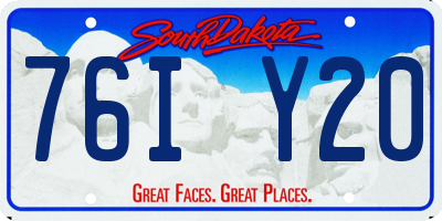 SD license plate 76IY20