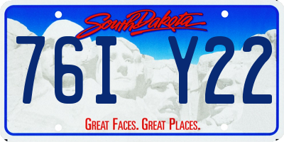 SD license plate 76IY22