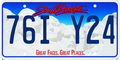 SD license plate 76IY24