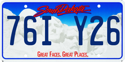 SD license plate 76IY26