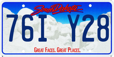 SD license plate 76IY28