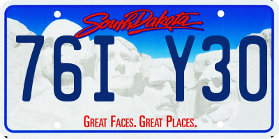 SD license plate 76IY30